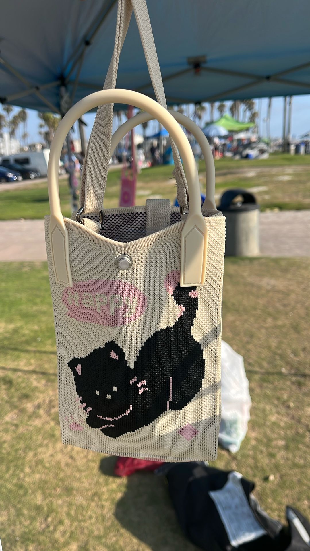 Trendy Mini Tote Bags – Harlequin, Cat & Geometric Styles 👜✨