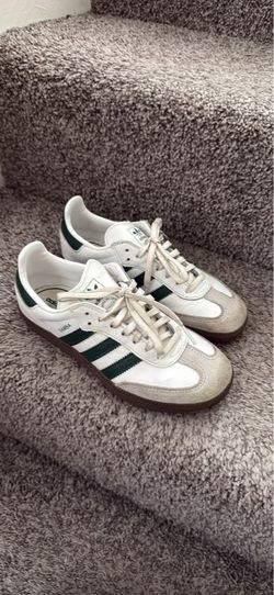 Kids Adidas Samba White Green Sneakers