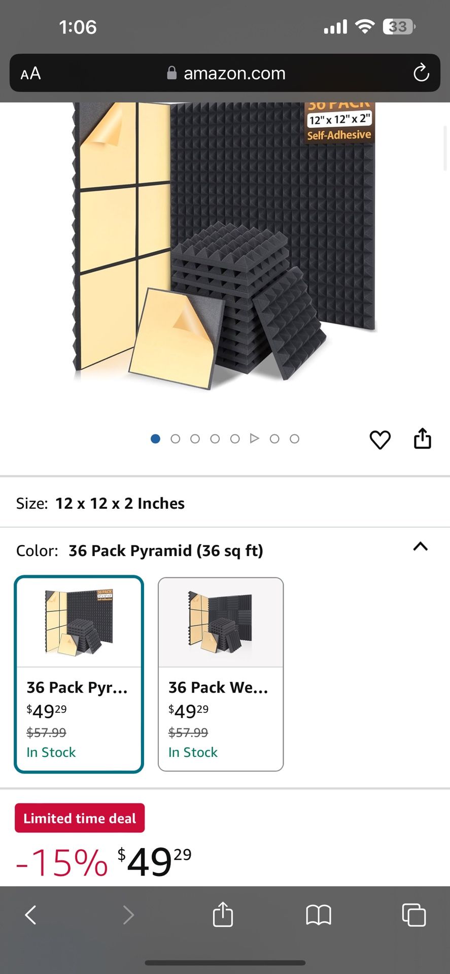 36 Pack Studio Foam