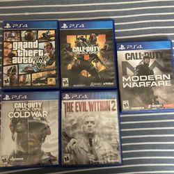 5 Ps4 Video Games