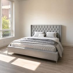 King Bed Grey New