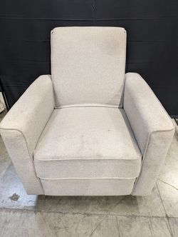Contemporary Light Grey Fabric  Armchair - no power cord