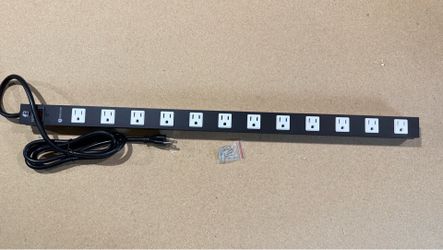12 Outlet Surge Protector Metal Power Strip