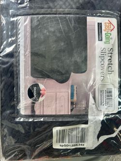 Black oversize sofa slip