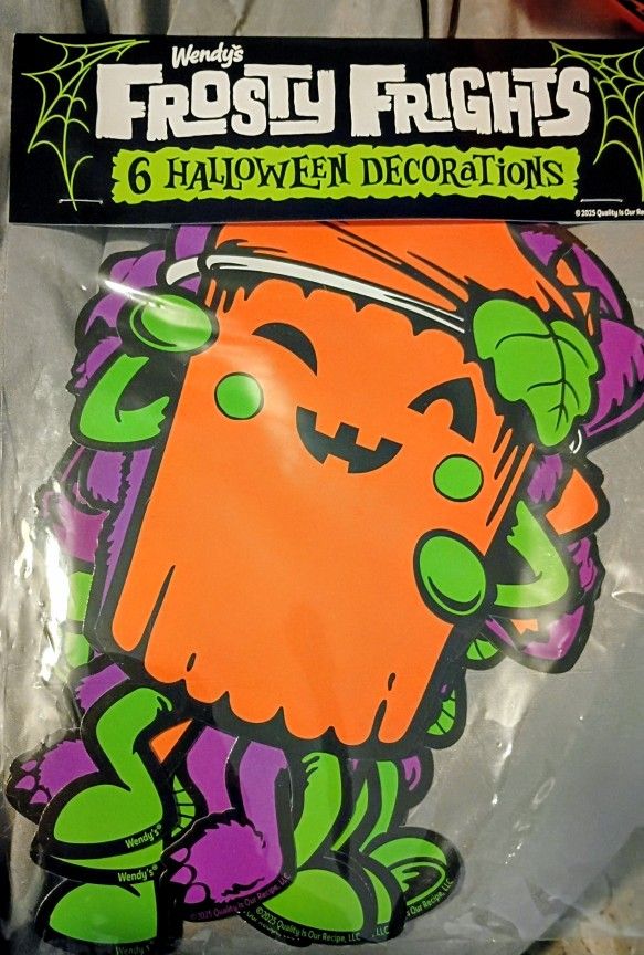 Wendy's Frosty Fright Halloween Wall Decor RARE