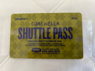 Coachella Weekend 2 Shuttle Pass
