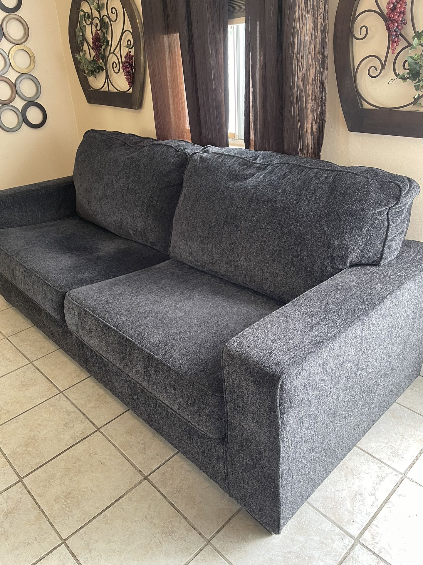 NEW black sofa!