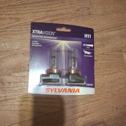 2 New Sylvania H11 XTRAVISION Halogen Automobile Lights Lamps Headlights