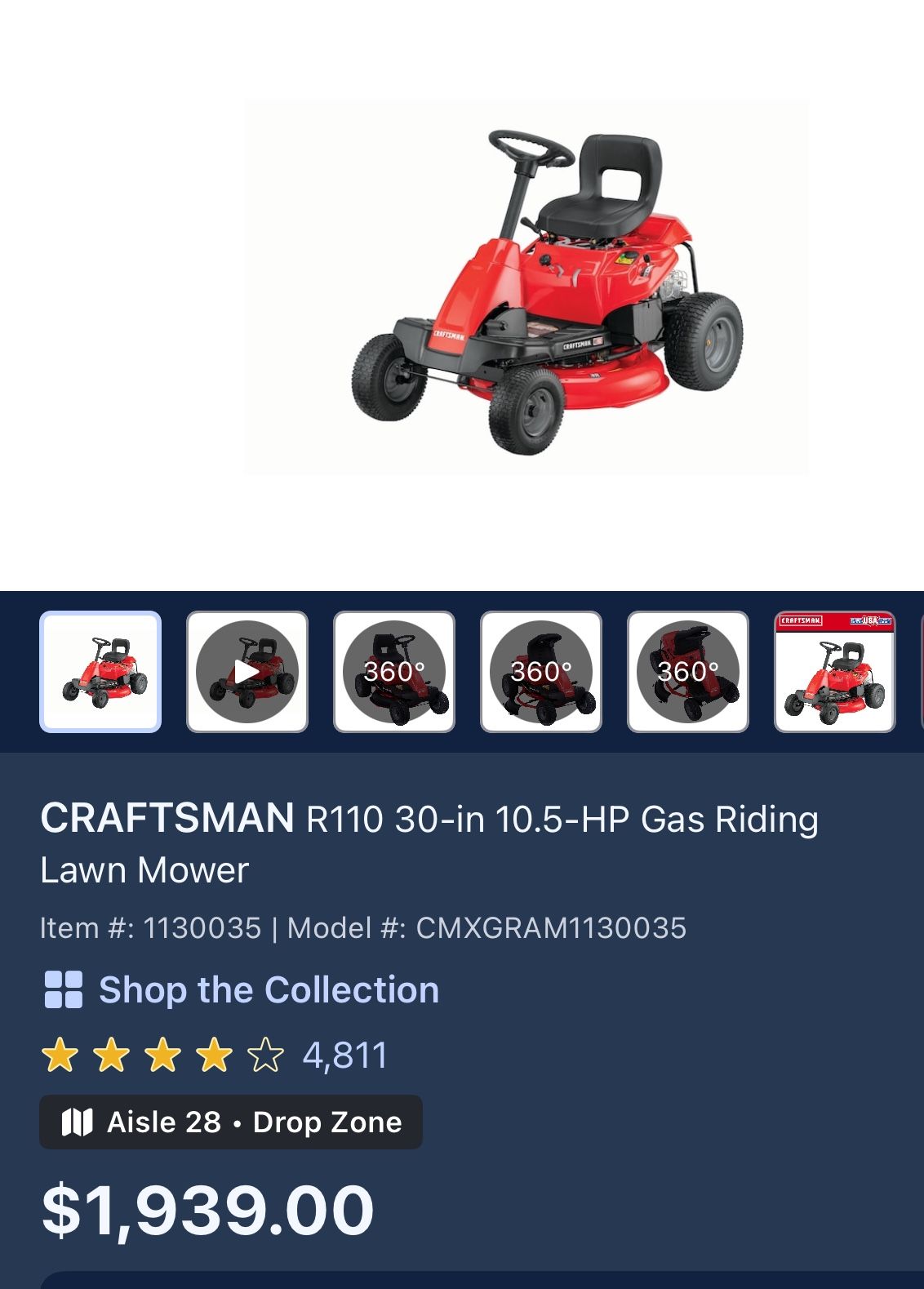 Craftsman Riding Mower