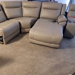 New Leather Sectional Couch