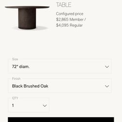 Restoration Hardware “LIGNÉ ROUND DINING TABLE”