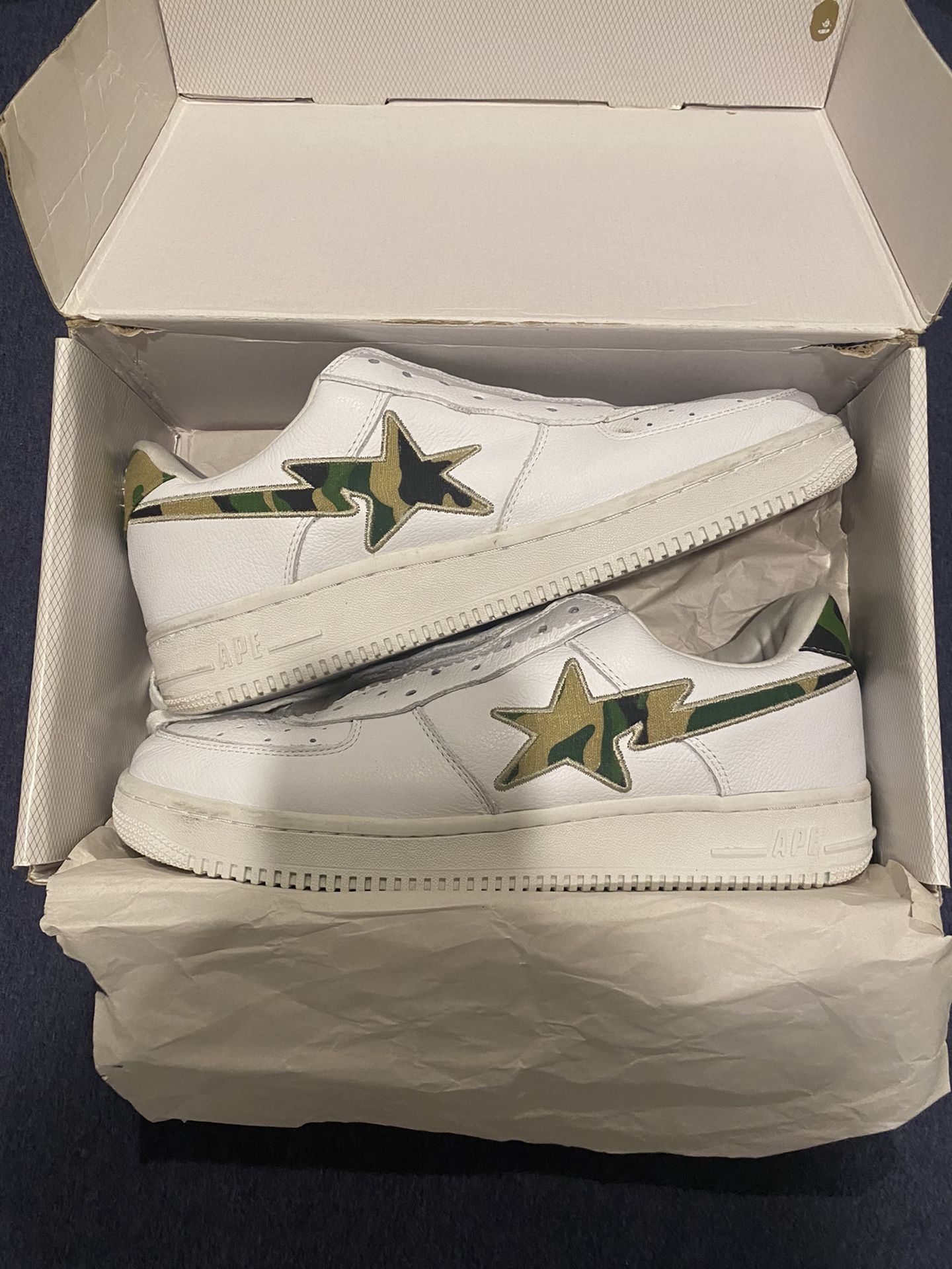 Foot Soldier BapeSta white green camo FS-001 (2000s release)