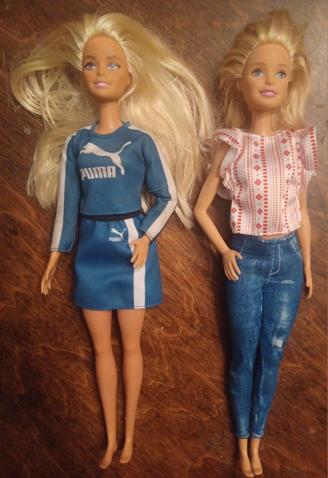 Two "Sporty/ Chic" Barbie Dolls By Mattel