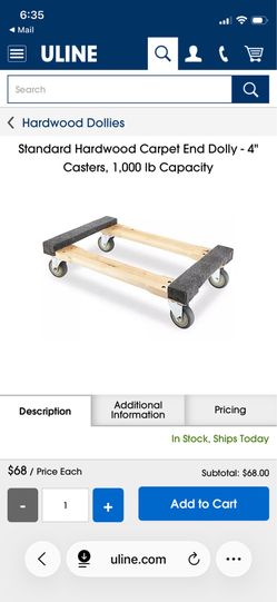 ULine Carpet End Dolly