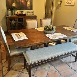 Rustic Dining Room Table W/Chairs and Buffet