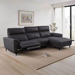 New Genuine Leather Power Recliner Sectional Couch / Free Delivery 