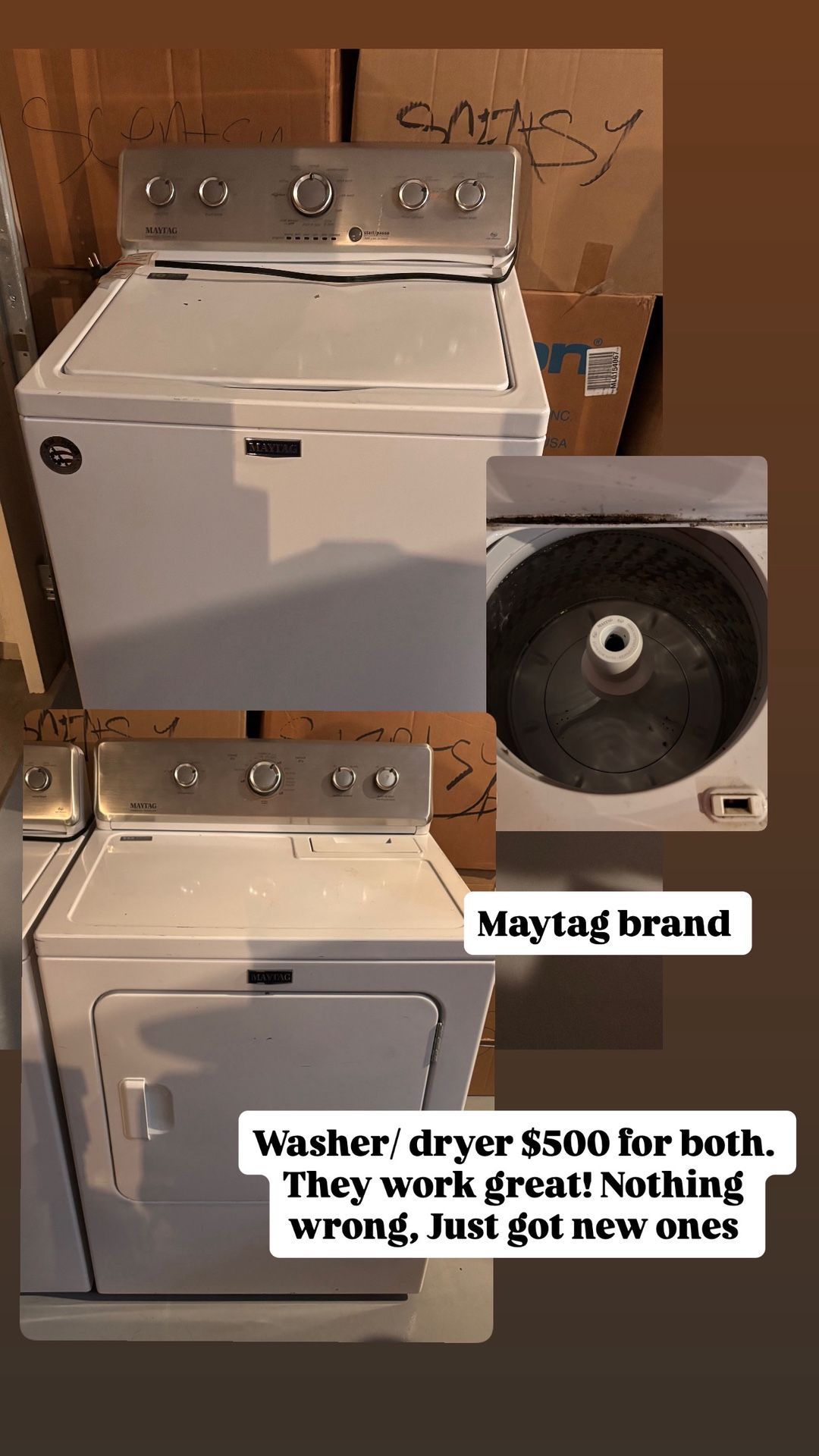 Maytag Washer And Dryer- Like New