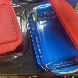 Three Anchor Hocking pie plates! What?