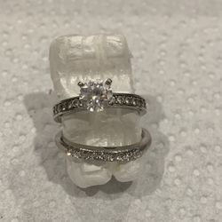 CZ SOLITAIRE WEDDING SET