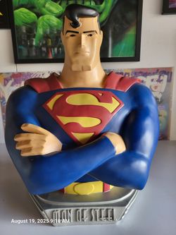 SUPERMAN BUST Statue Figure 1997 WB Store 19 Inch Tall