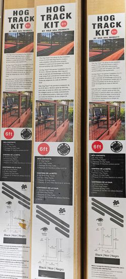 Brand New Wild Hog 6' 6ft Bulk Wire Track Black Kit Steel Fencing Gate Deck Rails