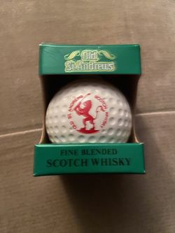 Vintage Old St.  Andrews Scotch Whisky Golf Ball Mini Collectible  Decanter Empty