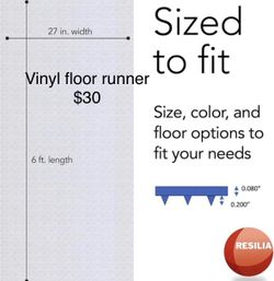 Vinyl floor runner