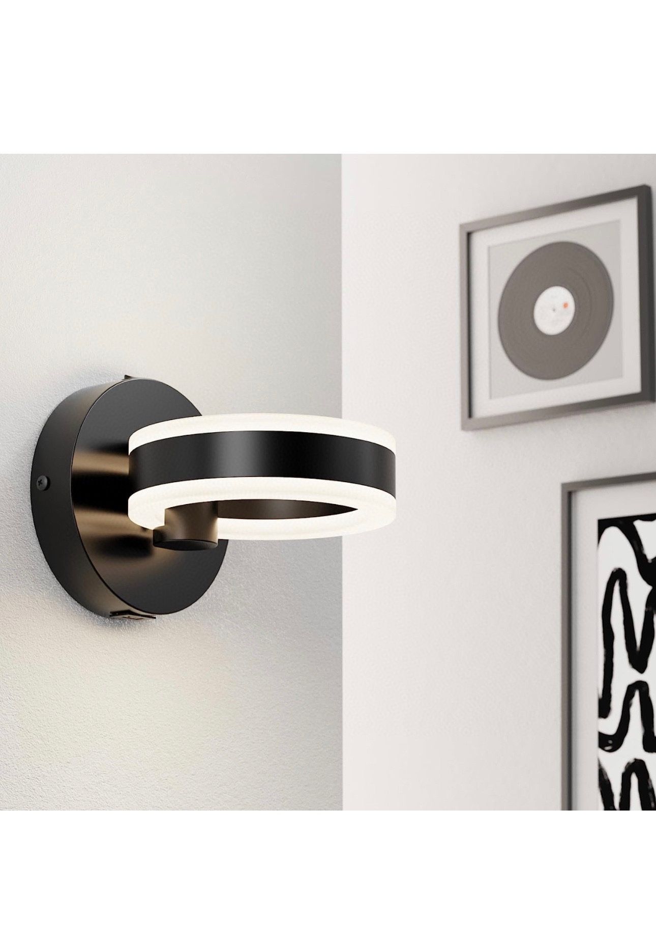 (2-pack)Wall Lamp LED Wall Sconce Rotatable Up-Down Sconces Wall Lighting with Built-in Switch and USB Charging Port 110 Volt AC Hardwired Wall Light