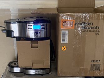 Hamilton Beach 2-Way Brewer Coffee Maker, Single-Serve and 12-Cup Pot, Stainless Steel (49980A), Carafe