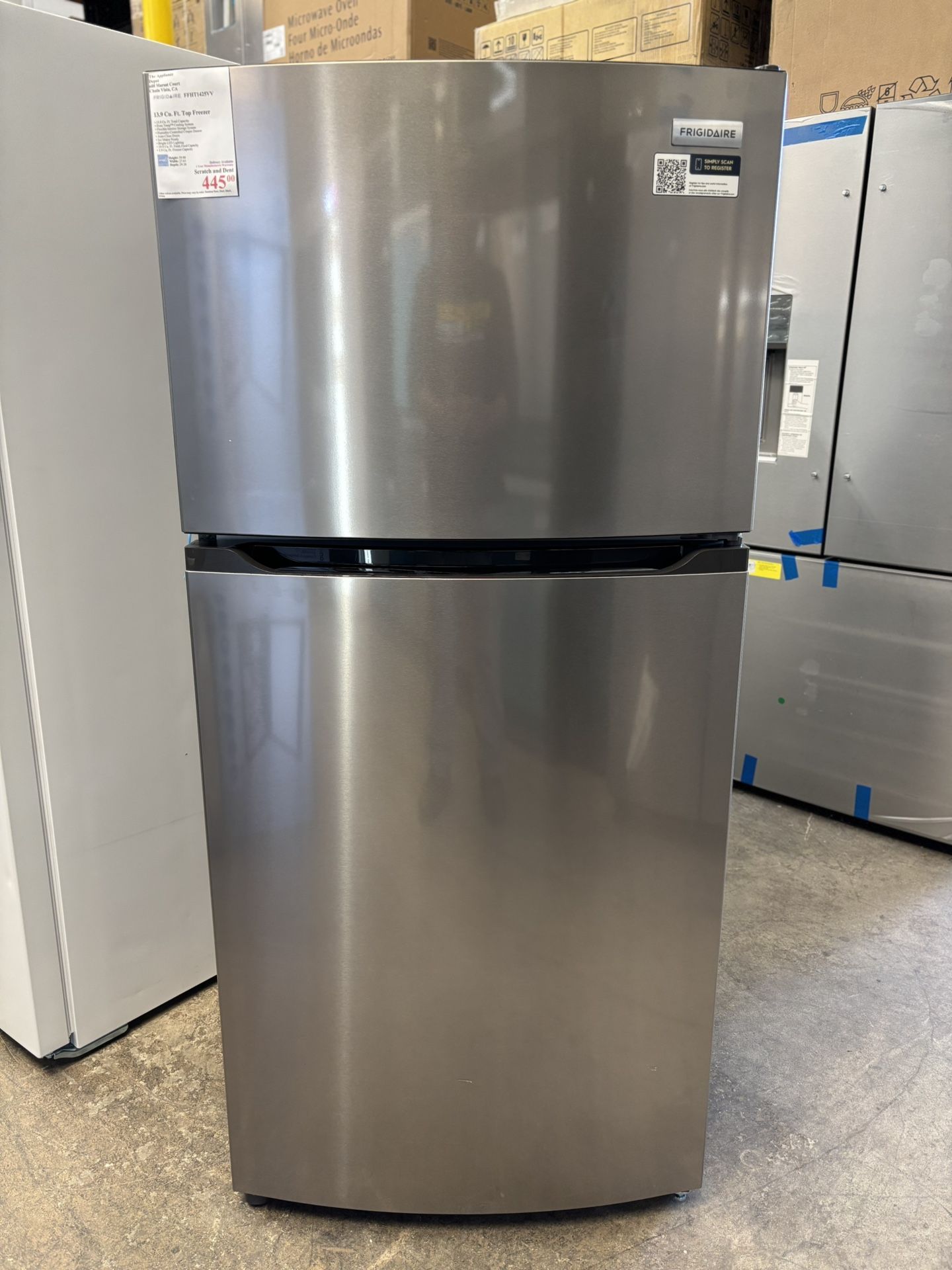 New Frigidaire 13.9 Cu. Ft. Top Freezer Refrigerator