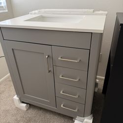 (New) Bathroom Vanity With Sink and Backsplash 