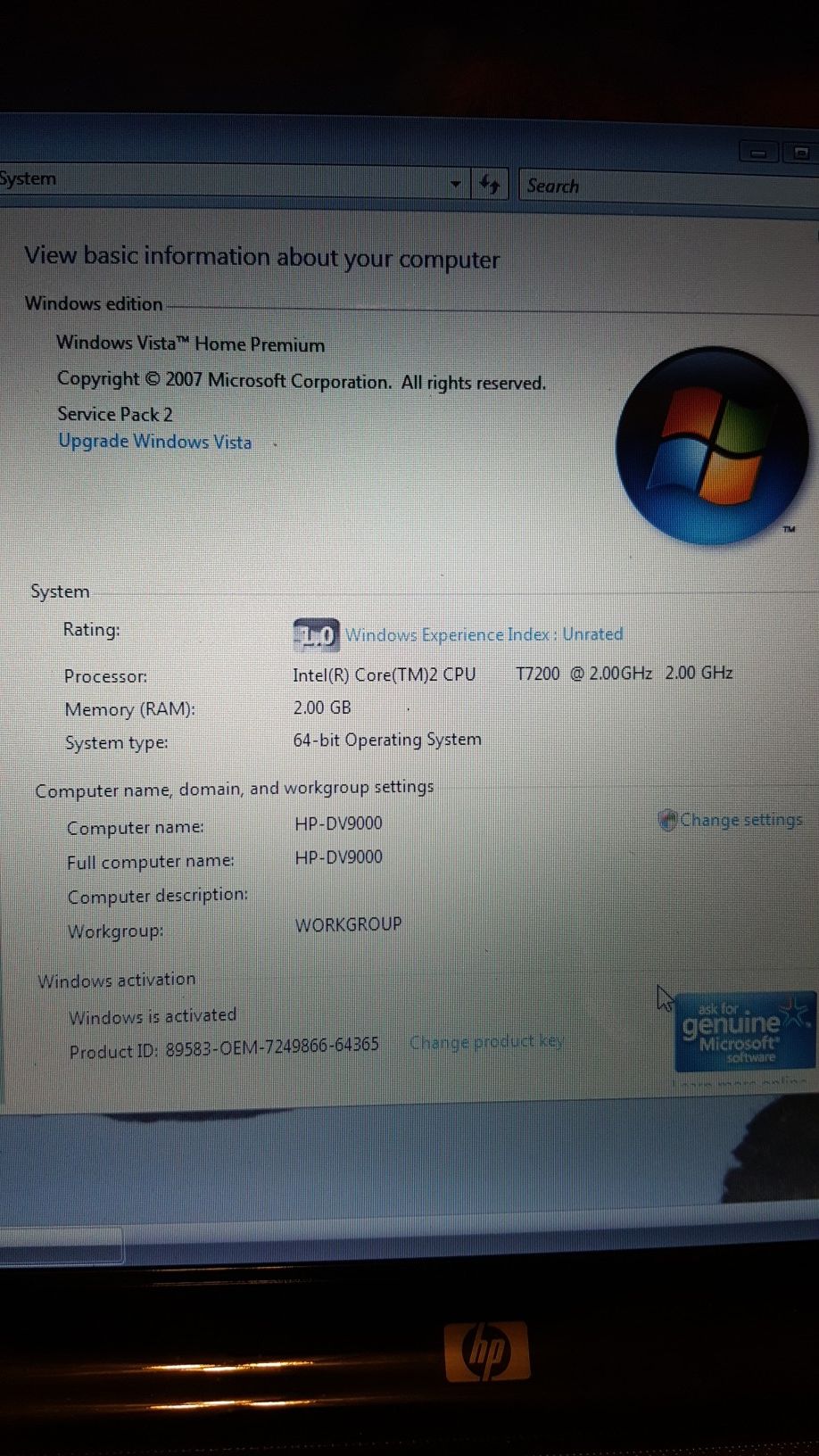 HP DV9700