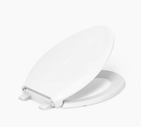 Kohler Cachet ReadyLatch Quiet-Close Elongated Toilet Seat, Biscuit