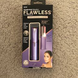 Finishing Touch FLAWLESS Facial Hair Remover Built In Light, 18K Gold Plated NEW