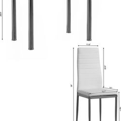 Glass Table With 4 Chairs/ Mesa De Comedor De Crystal 4 Sillas 