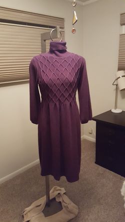 Plum sweater dress