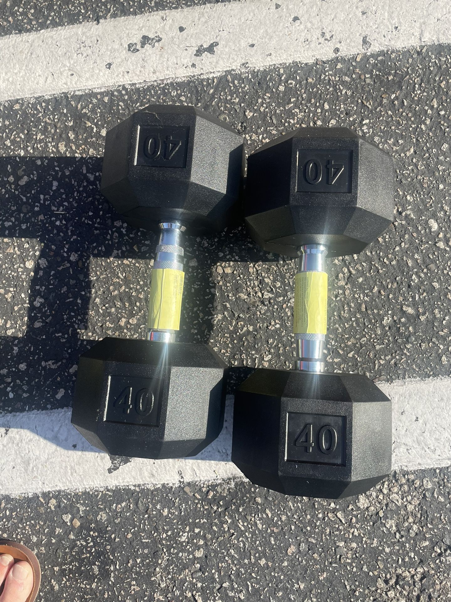 New Set Of 40 Lbs Dumbbells n others