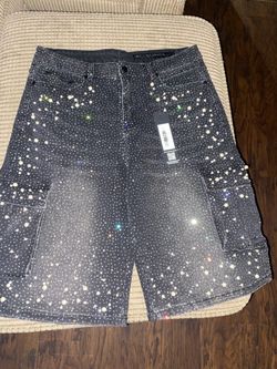 Rockstar rhinestone shorts