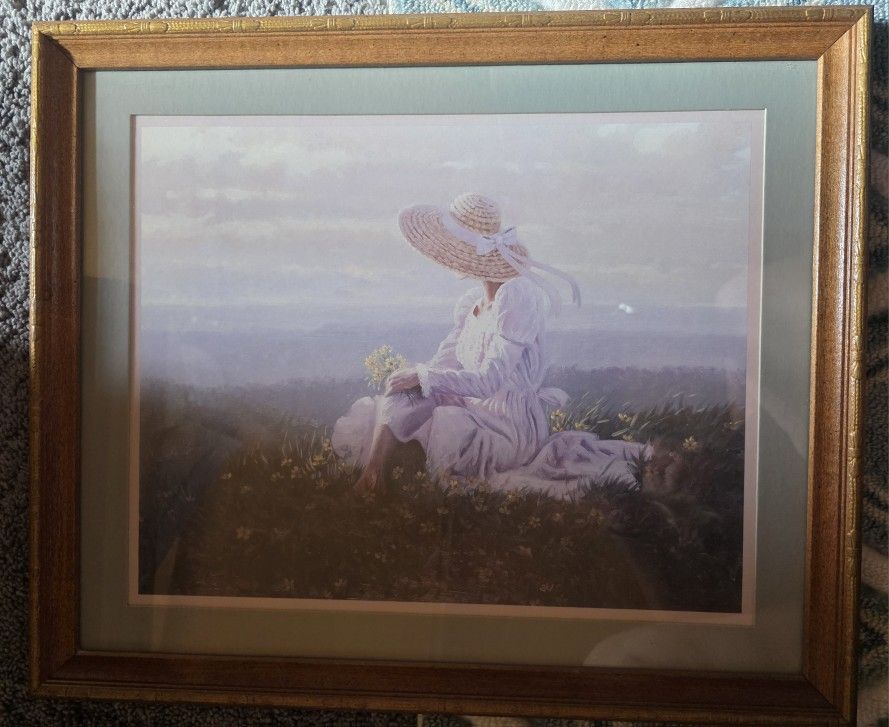Reprint Of B.R. GREENE Quiet Moment With Frame