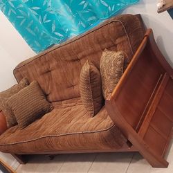 Futon, solid oak