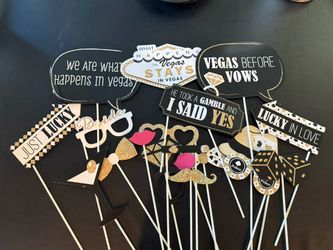 Vegas Bridal Shower Photo Props - Wedding Party