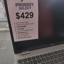 Dell Precision 3560, i7-1165G7, 1 TB SSD, Windows 11 & More