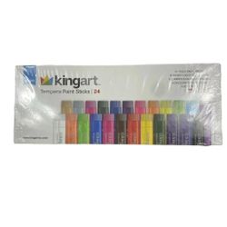 Kingart Studio Tempera Paint Sticks Quick Drying (24 Colors)