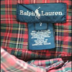 RL Ralph Lauren Boys 7 Long Sleeved Shirt 