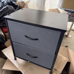 Night stand metal frame and fabric drawers see pics