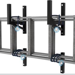 2+2 Trailer Ladder Rack with 4 Elastic Ropes, 350 LBS (N30)