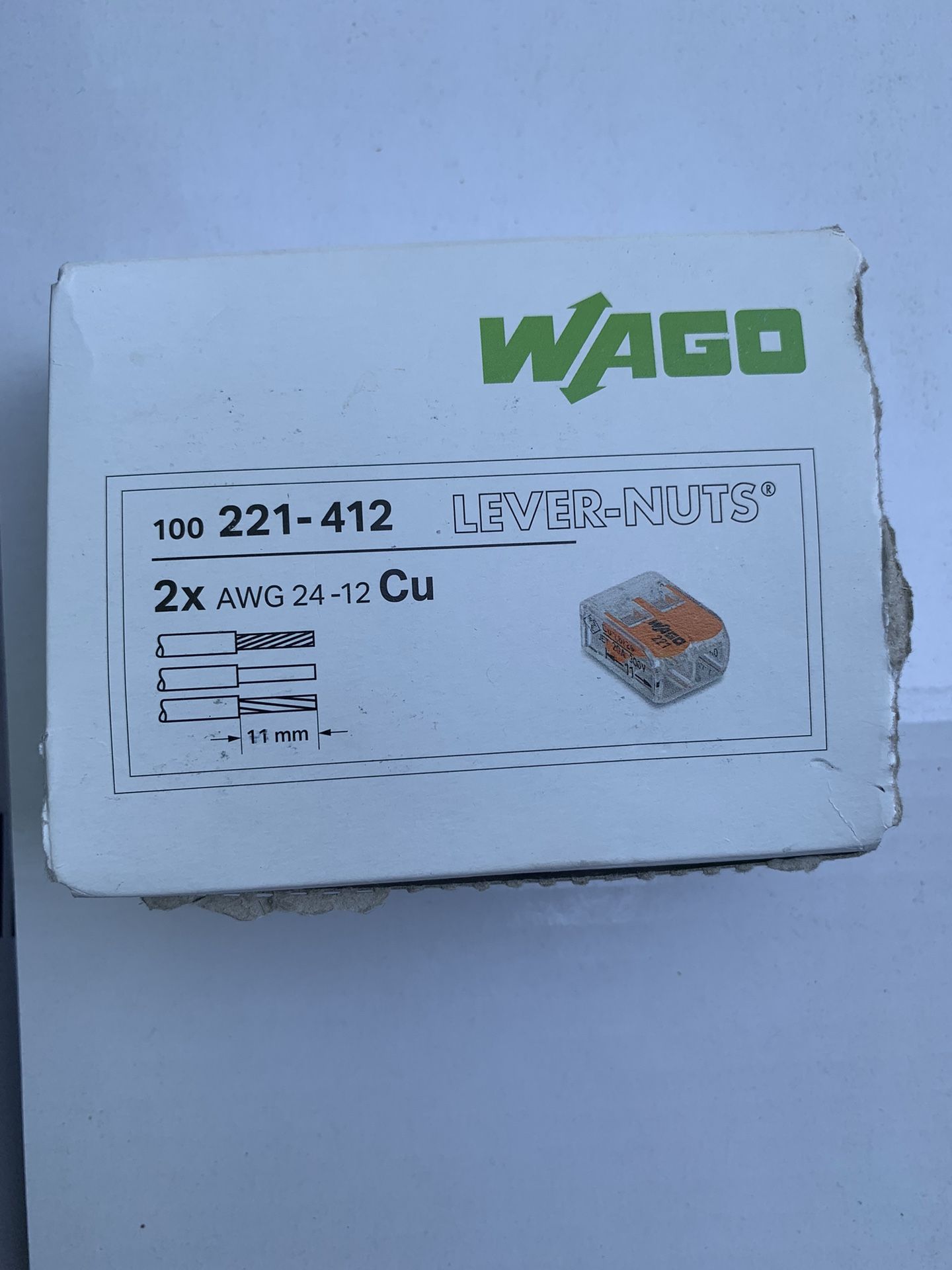 Wago 221-412 2-Conductor Compact Splicing Connectors (Pack of 85)