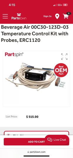 Beverage Air Temp Control Kit ( New)