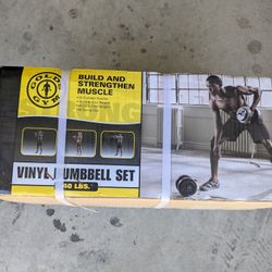 Gold's Gym Vinyl Dumbbell Set, 40 lbs