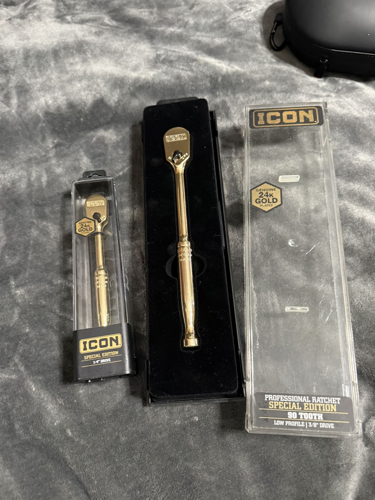 Icon Professional Ratchet (90 Tooth & “1/4” Drive) SPECIAL EDITION 24K Gold Plated